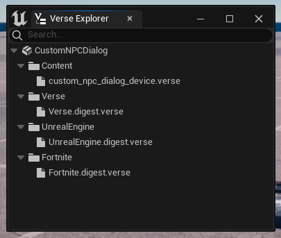 Verse Explorer Window